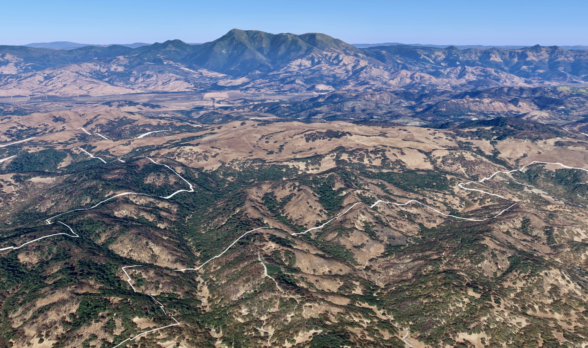 Figure showing an aerial view of Pepperwood Preserve